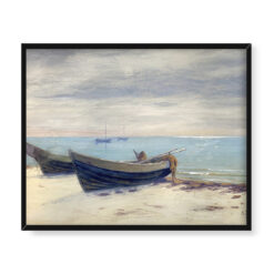 Soter Jaxa Małachowski Łodzie na brzegu 50×40