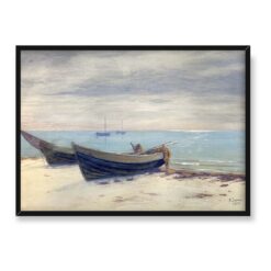 Soter Jaxa Małachowski Łodzie na brzegu 70×50