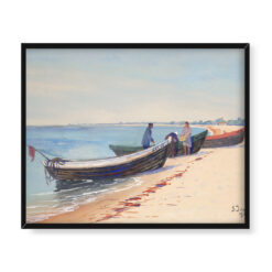 Soter Jaxa Małachowski Łodzie rybackie na Helu 50×40