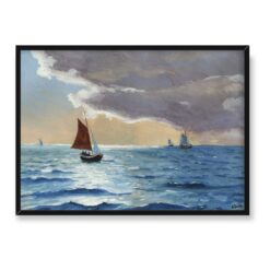 Soter Jaxa Małachowski Przed burzą na Bałtyku 70×50