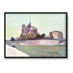 Włodzimierz Terlikowski Paryż Widok na katedrę Notre Dame 70×50